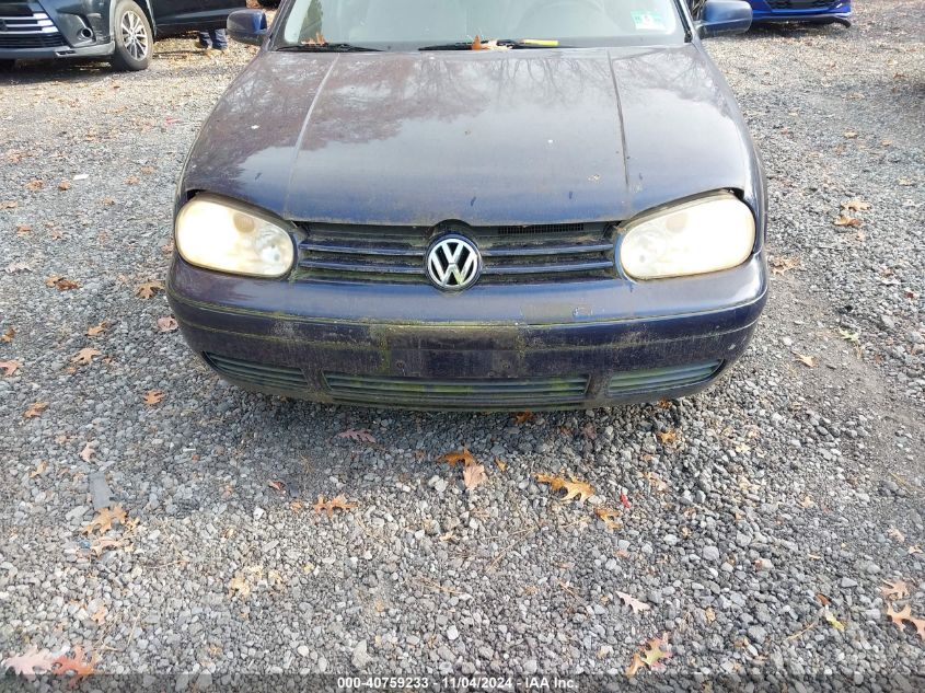 2001 Volkswagen Golf Gls VIN: 9BWGD61J714056742 Lot: 40759233