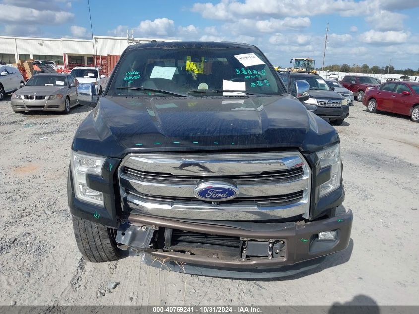 2016 Ford F-150 Lariat VIN: 1FTEW1CG5GFC71677 Lot: 40759241