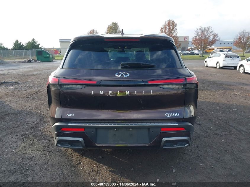 2022 Infiniti Qx60 Luxe Awd VIN: 5N1DL1FS1NC332487 Lot: 40759303