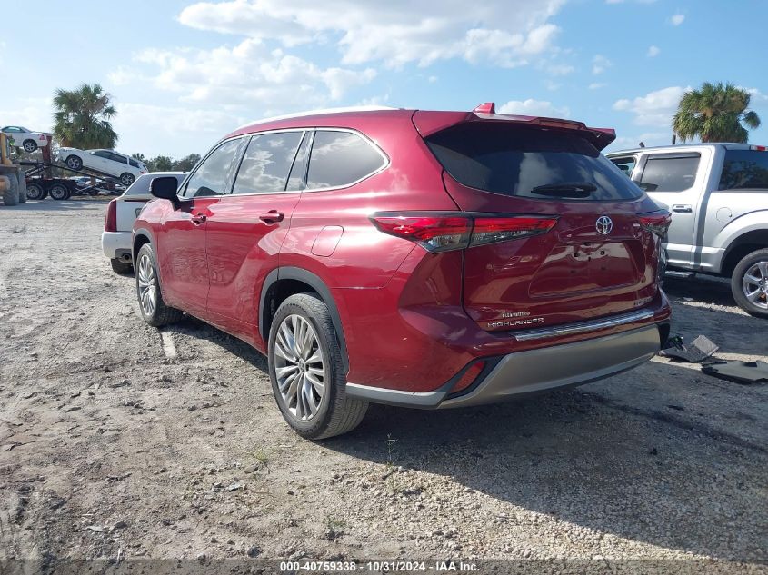 2022 Toyota Highlander Platinum VIN: 5TDFZRAH0NS127179 Lot: 40759338