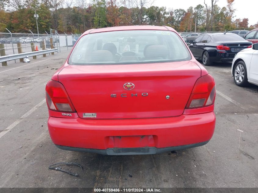 2001 Toyota Echo VIN: JTDBT123X10193031 Lot: 40759486