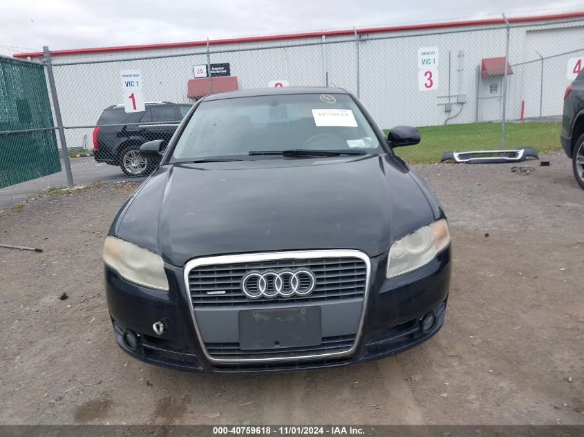 2007 Audi A4 2.0T VIN: WAUDF78E77A099720 Lot: 40759618