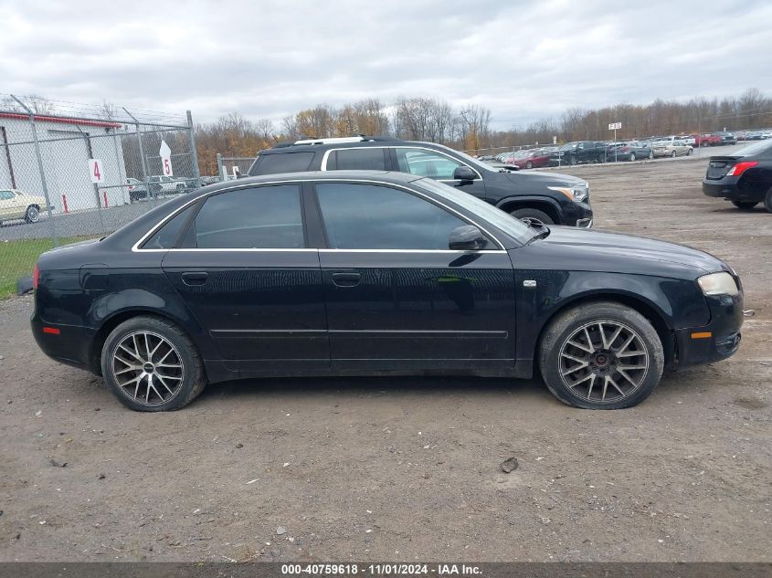 2007 Audi A4 2.0T VIN: WAUDF78E77A099720 Lot: 40759618