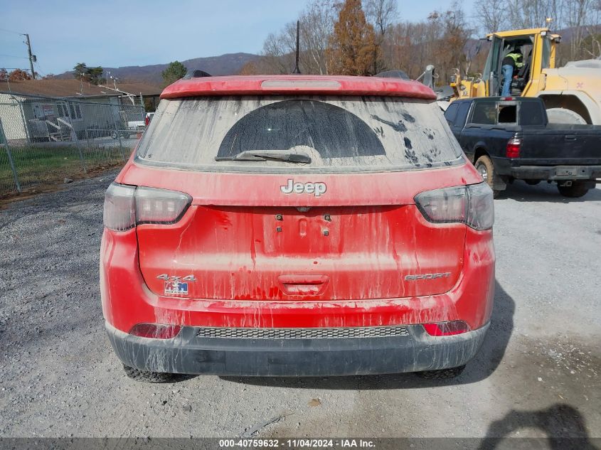 2018 Jeep Compass Sport 4X4 VIN: 3C4NJDAB2JT270989 Lot: 40759632