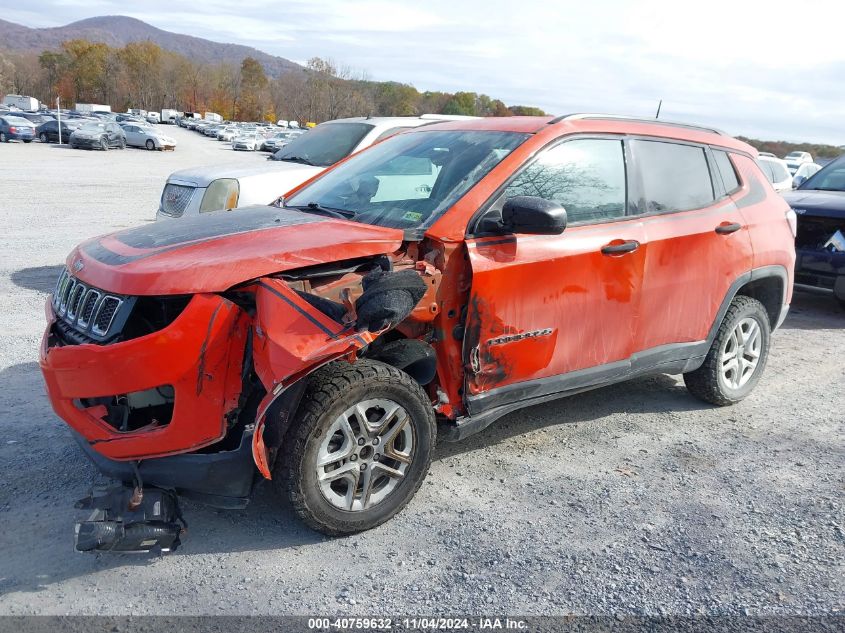 2018 Jeep Compass Sport 4X4 VIN: 3C4NJDAB2JT270989 Lot: 40759632