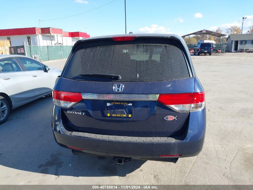 2014 Honda Odyssey Ex-L VIN: 5FNRL5H62EB092080 Lot: 40759814