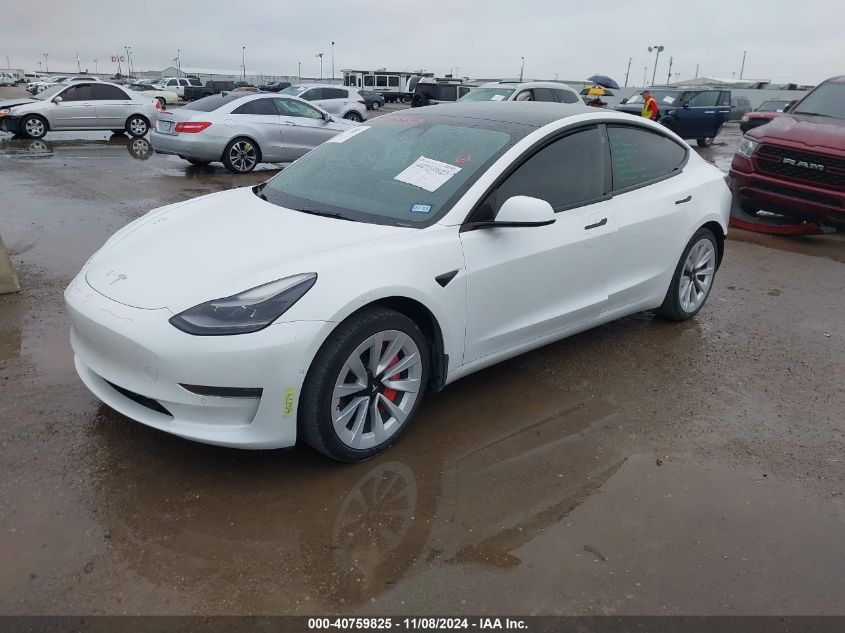 VIN 5YJ3E1EA7MF096643 2021 TESLA MODEL 3 no.2