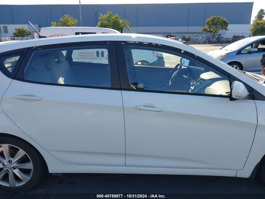 2013 Hyundai Accent Se VIN: KMHCU5AE5DU111744 Lot: 40759977