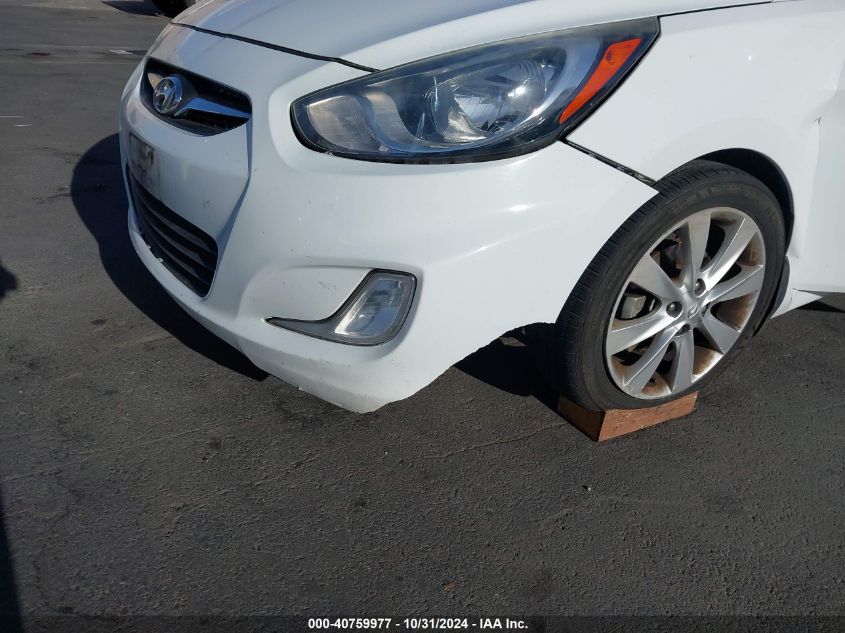 2013 Hyundai Accent Se VIN: KMHCU5AE5DU111744 Lot: 40759977