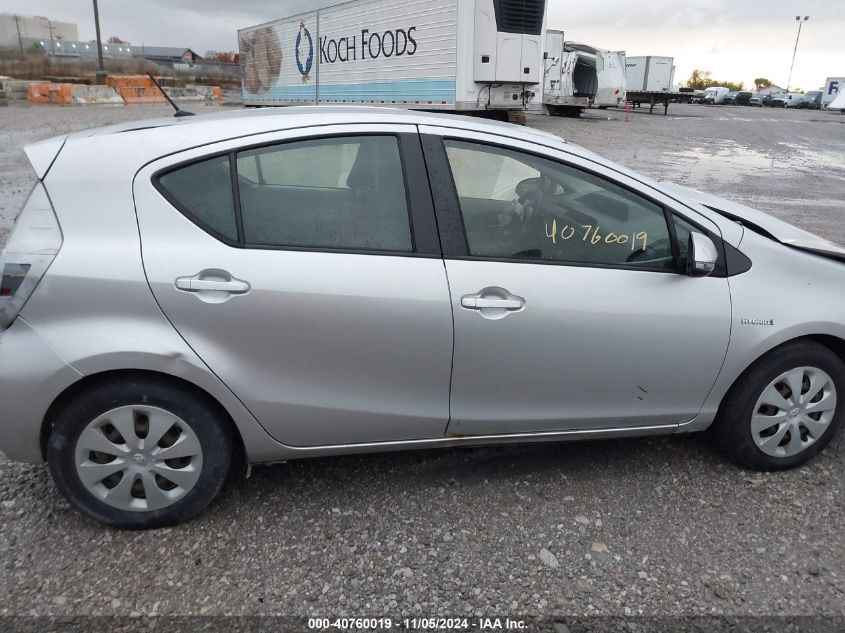 2013 Toyota Prius C Two VIN: JTDKDTB31D1545100 Lot: 40760019