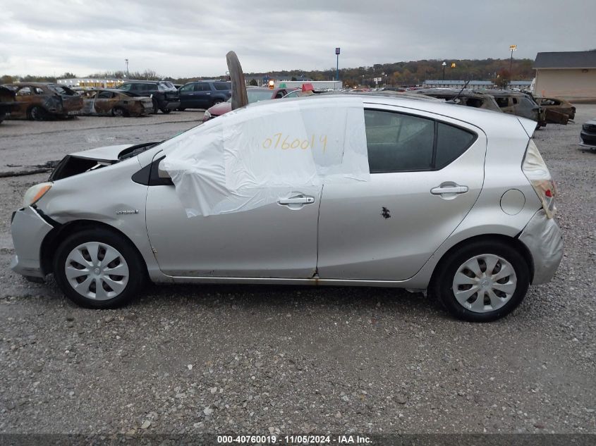 2013 Toyota Prius C Two VIN: JTDKDTB31D1545100 Lot: 40760019