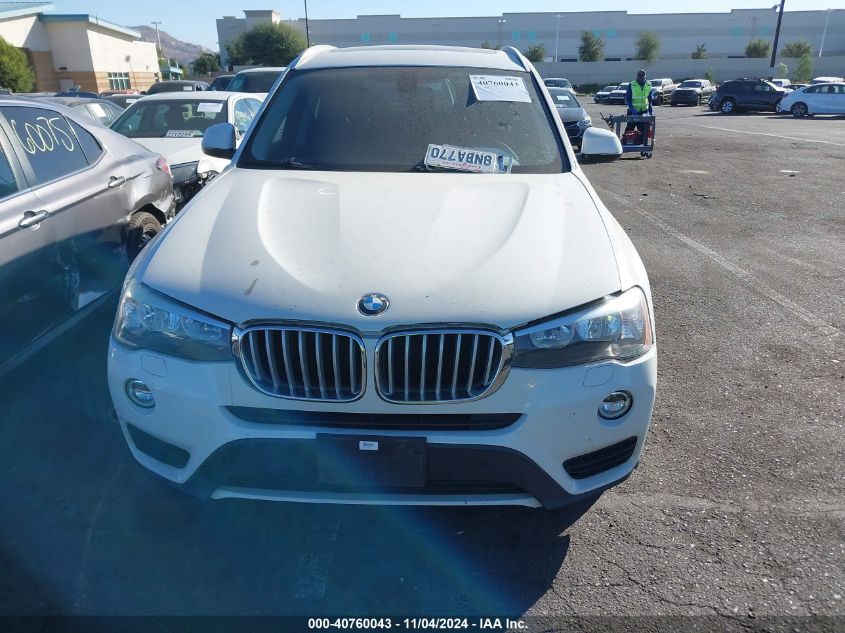 2017 BMW X3 xDrive28I VIN: 5UXWX9C58H0D96550 Lot: 40760043