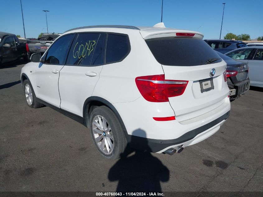 2017 BMW X3 xDrive28I VIN: 5UXWX9C58H0D96550 Lot: 40760043