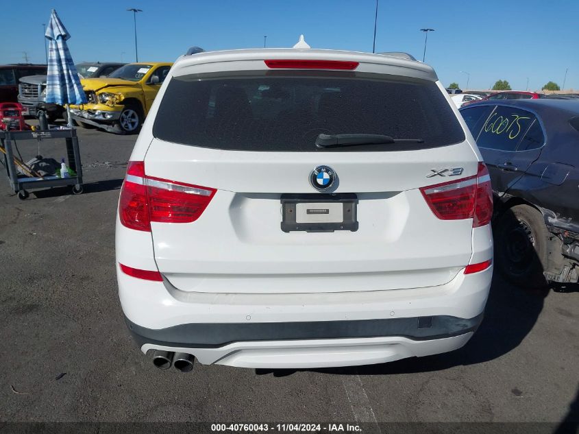 2017 BMW X3 xDrive28I VIN: 5UXWX9C58H0D96550 Lot: 40760043