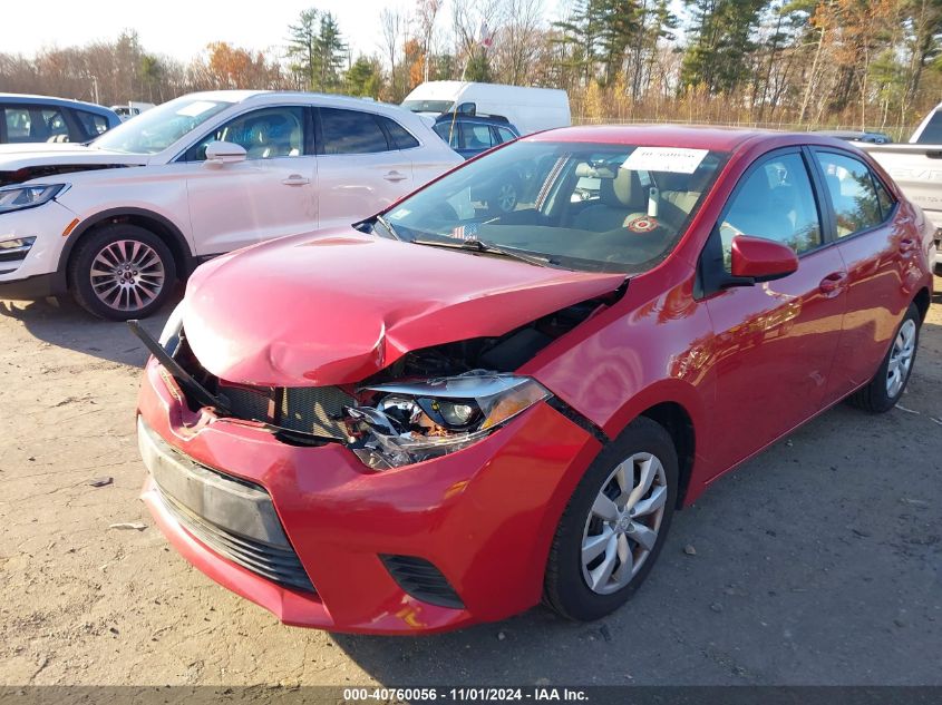 2016 Toyota Corolla Le VIN: 2T1BURHE8GC619186 Lot: 40760056