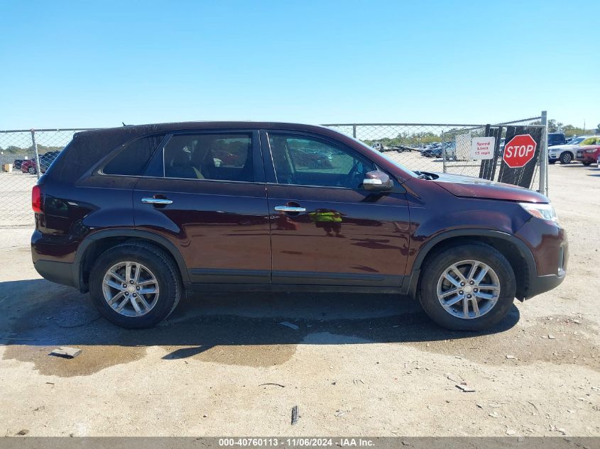 2014 Kia Sorento Lx VIN: 5XYKT3A6XEG507428 Lot: 40760113