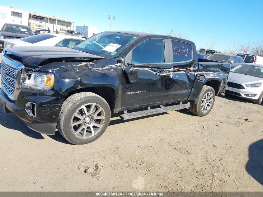 2021 GMC Canyon 4Wd Short Box Denali VIN: 1GTG6EEN9M1240596 Lot: 40760124