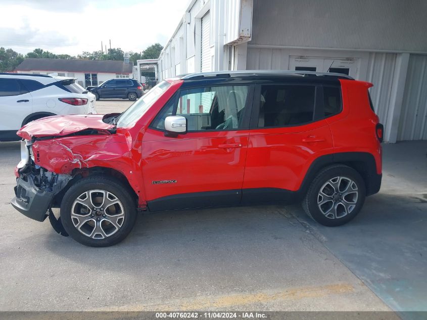 2017 Jeep Renegade Limited Fwd VIN: ZACCJADB7HPF77772 Lot: 40760242