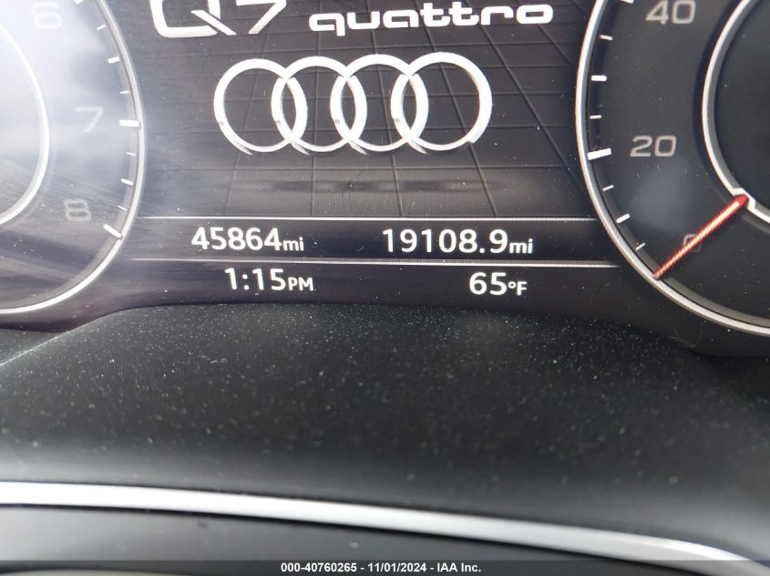 2019 Audi Q7 45 Premium/45 Se Premium VIN: WA1LHAF72KD025729 Lot: 40760265