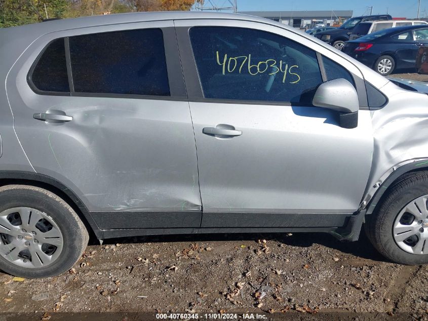 2018 Chevrolet Trax Ls VIN: 3GNCJKSB4JL247442 Lot: 40760345