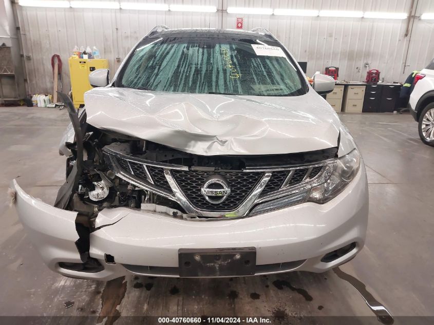 2012 Nissan Murano Sl VIN: JN8AZ1MW2CW238937 Lot: 40760660