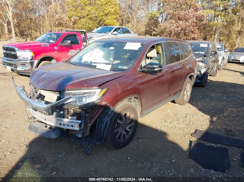 2019 Honda Pilot Ex-L VIN: 5FNYF6H52KB068373 Lot: 40760742