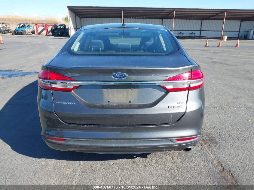 2017 Ford Fusion Hybrid Se VIN: 3FA6P0LU3HR323948 Lot: 40760778