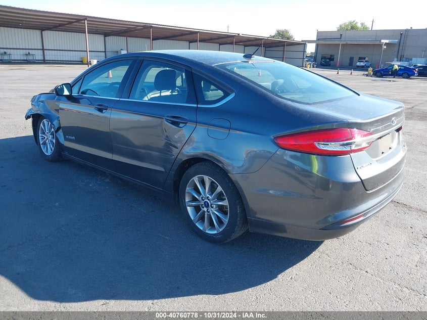 Vin: 3fa6p0lu3hr323948, lot: 41250255, ford fusion hybrid se 20173