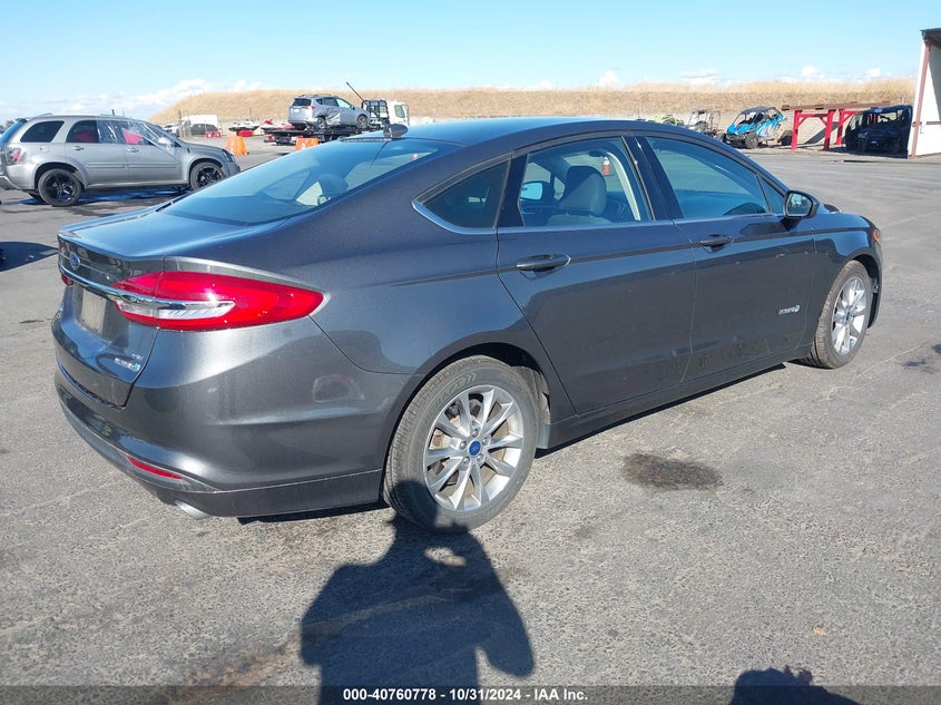 Vin: 3fa6p0lu3hr323948, lot: 41250255, ford fusion hybrid se 20174