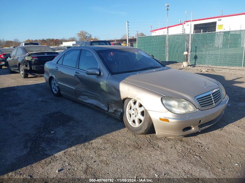 2001 Mercedes-Benz S 430 VIN: WDBNG70J21A165206 Lot: 40760792