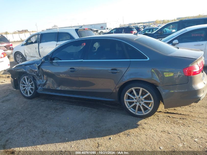 2014 Audi A4 2.0T Premium VIN: WAUFFAFL5EN020462 Lot: 40761050