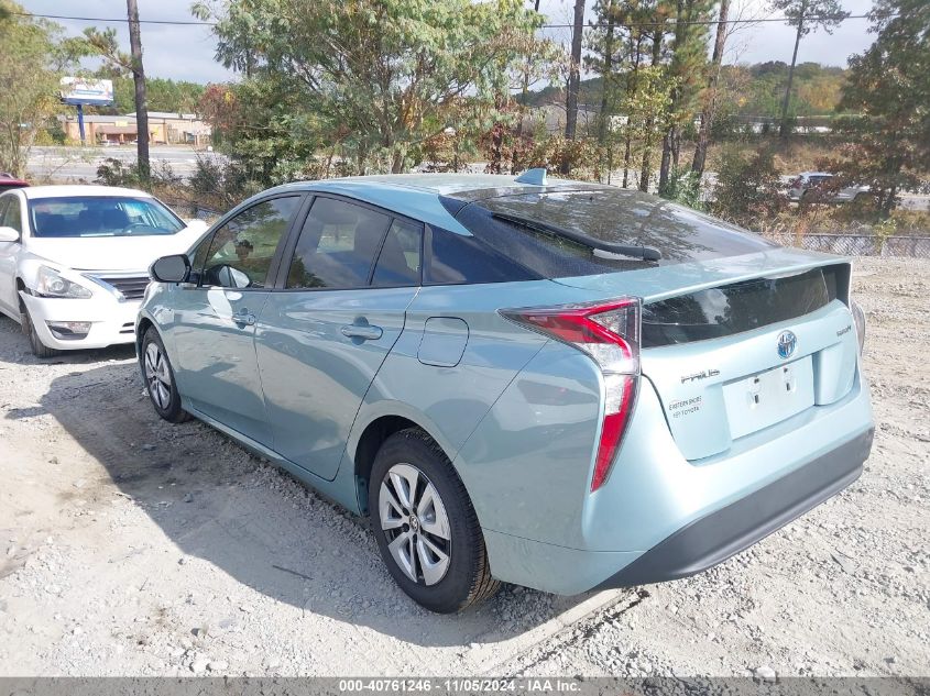 2016 Toyota Prius Three VIN: JTDKARFUXG3524480 Lot: 40761246