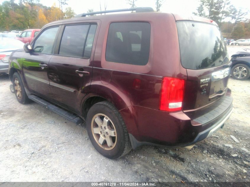 2010 Honda Pilot Touring VIN: 5FNYF3H89AB010672 Lot: 40761278