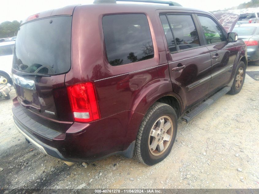 2010 Honda Pilot Touring VIN: 5FNYF3H89AB010672 Lot: 40761278