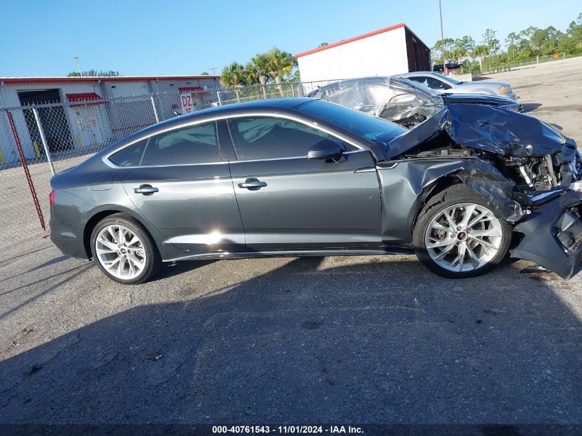 2022 Audi A5 Sportback Premium 40 Tfsi Quattro S Tronic VIN: WAUABCF56NA027236 Lot: 40761543