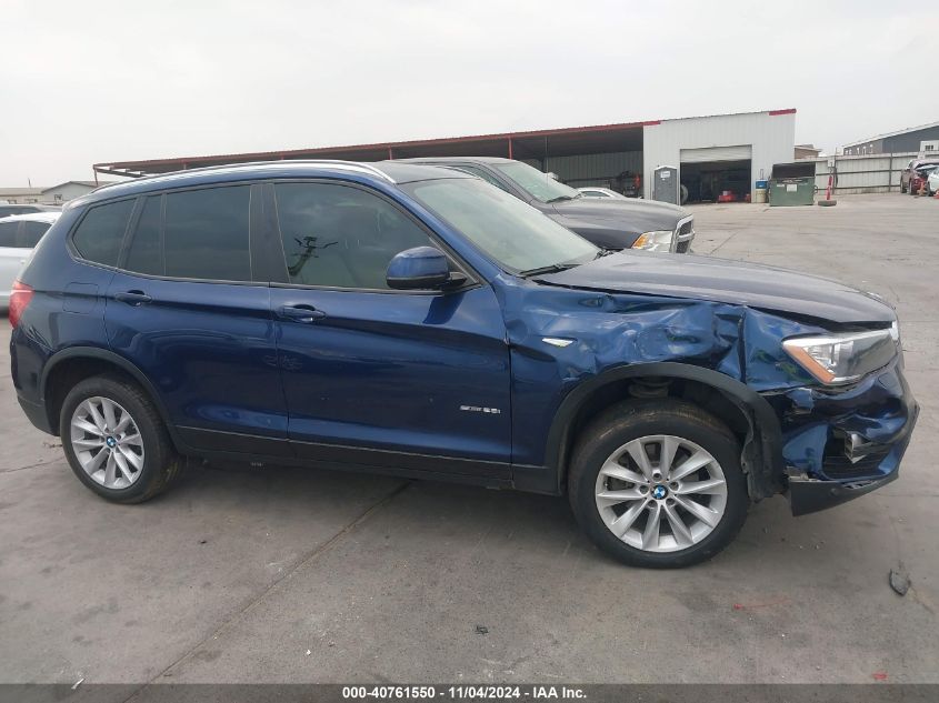 2017 BMW X3 Sdrive28I VIN: 5UXWZ7C39H0X41367 Lot: 40761550