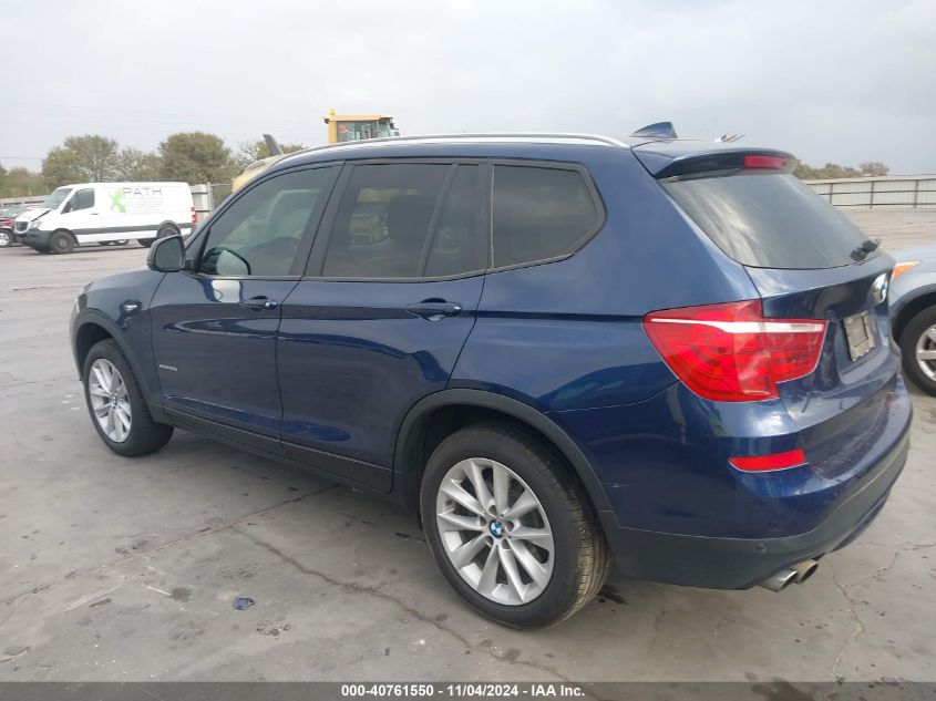 2017 BMW X3 Sdrive28I VIN: 5UXWZ7C39H0X41367 Lot: 40761550