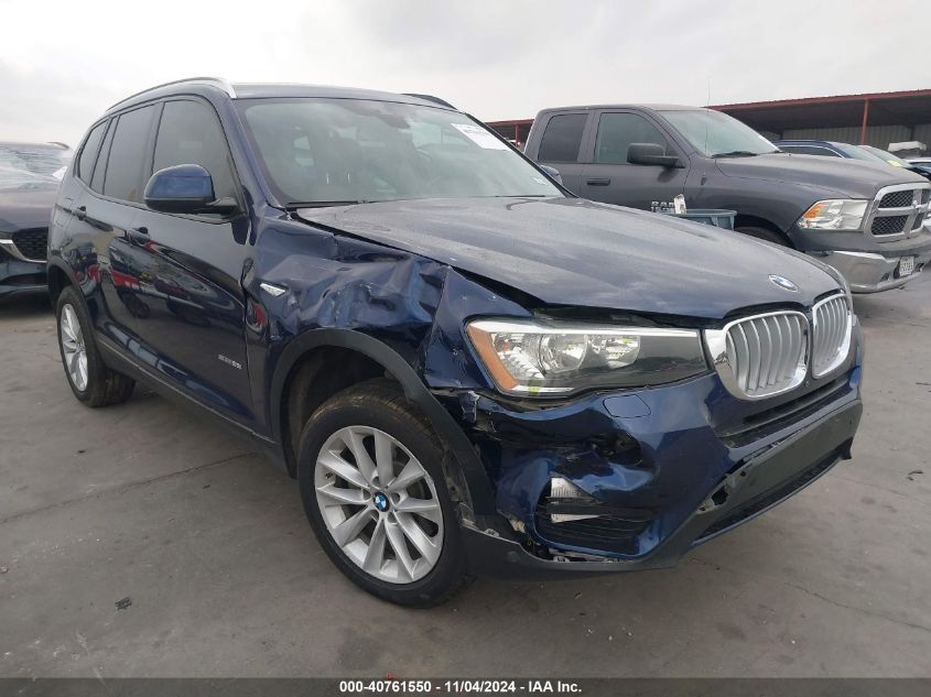 2017 BMW X3 Sdrive28I VIN: 5UXWZ7C39H0X41367 Lot: 40761550