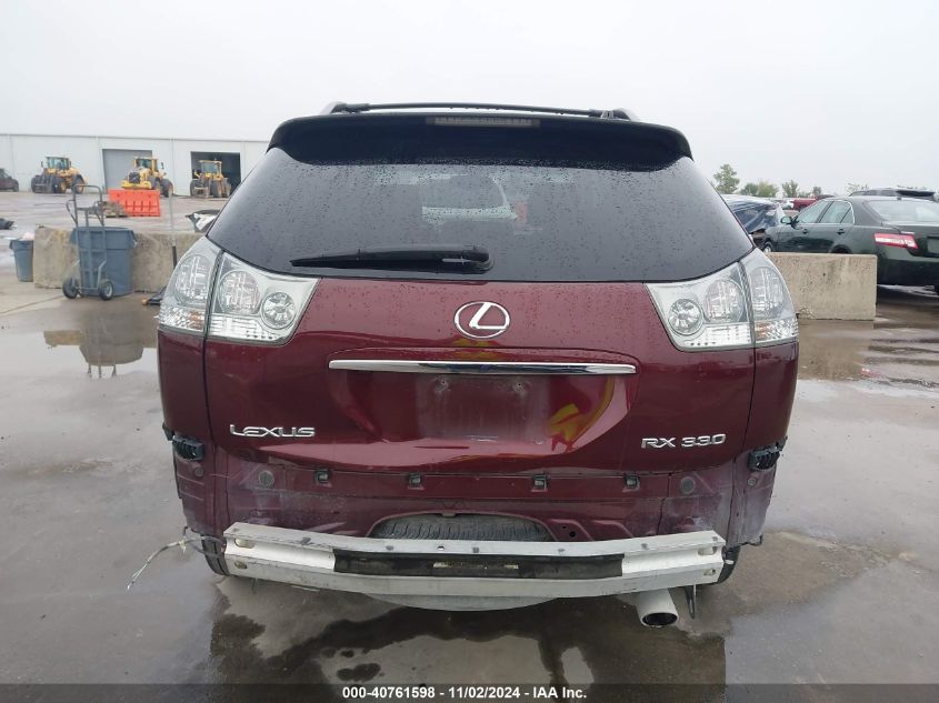 2004 Lexus Rx 330 Base (A5) VIN: JTJGA31U240038511 Lot: 40761598