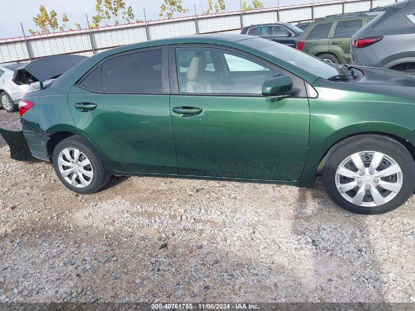 2016 Toyota Corolla Le VIN: 2T1BURHE9GC726313 Lot: 40761755