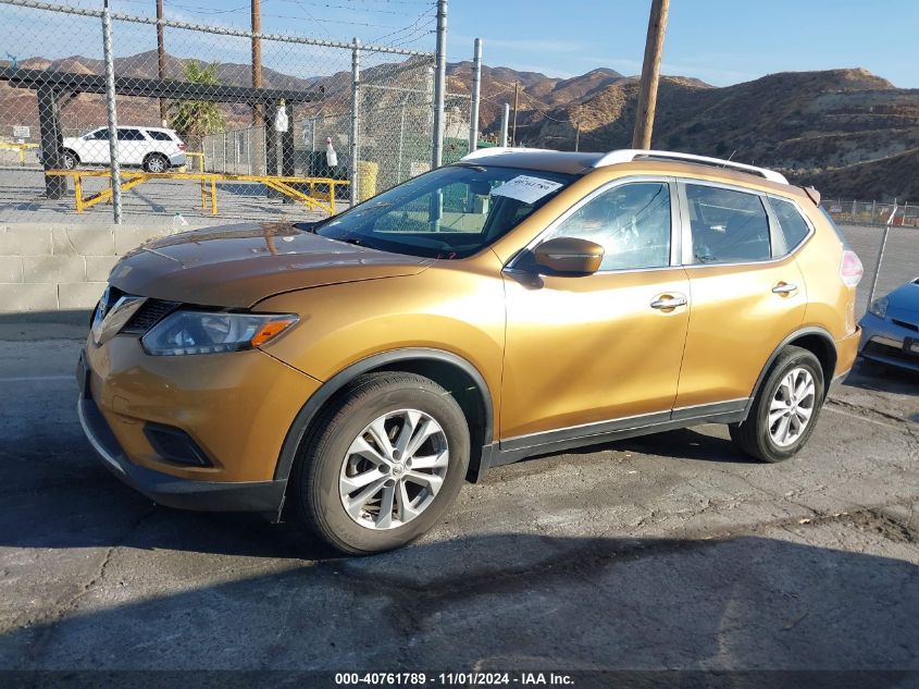 2015 Nissan Rogue Sv VIN: KNMAT2MT0FP517777 Lot: 40761789