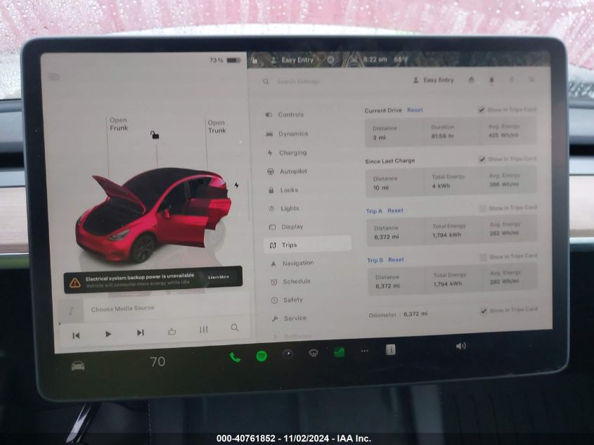 2024 Tesla Model Y Long Range Dual Motor All-Wheel Drive VIN: 7SAYGDEE0RA255644 Lot: 40761852