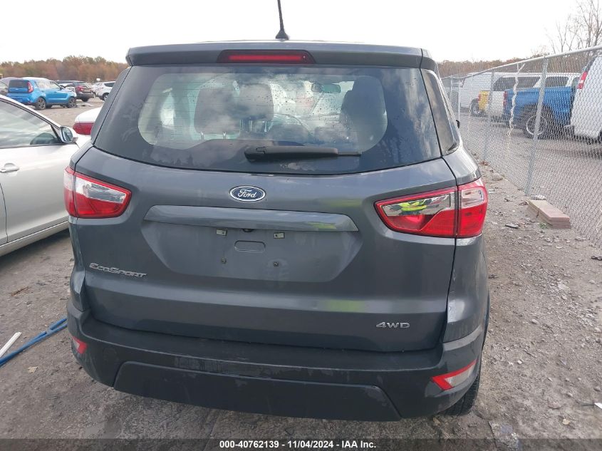 2019 Ford Ecosport S VIN: MAJ6S3FL6KC310054 Lot: 40762139