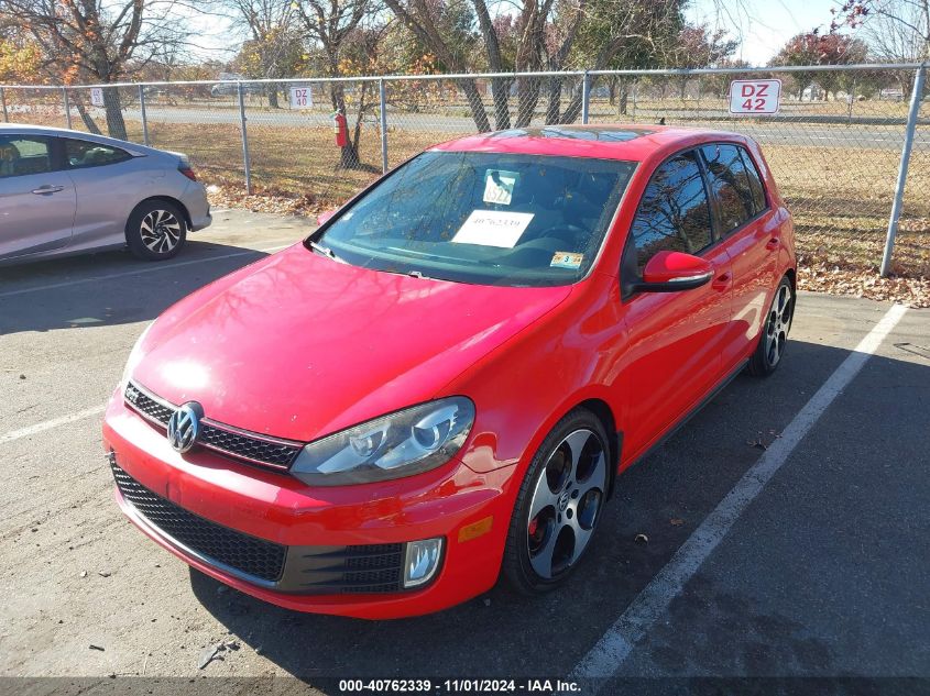 2012 Volkswagen Gti 4-Door VIN: WVWGV7AJ8CW083081 Lot: 40762339