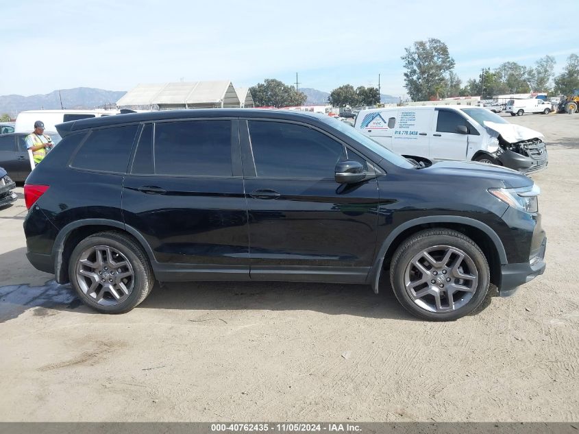 2022 Honda Passport 2Wd Ex-L VIN: 5FNYF7H56NB003391 Lot: 40762435