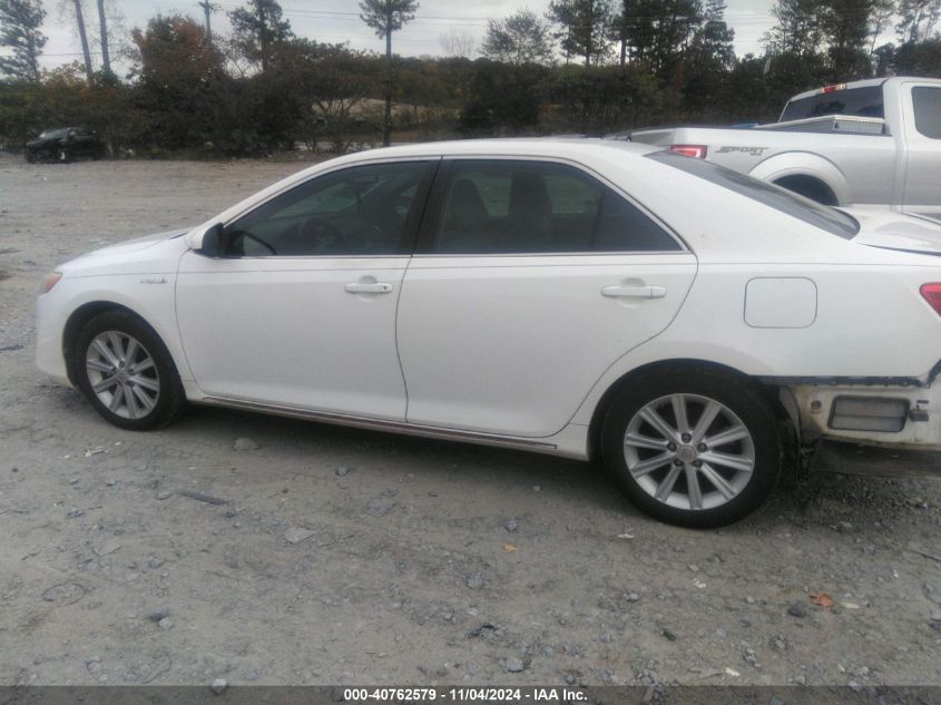 2012 Toyota Camry Hybrid Xle VIN: 4T1BD1FK5CU061980 Lot: 40762579