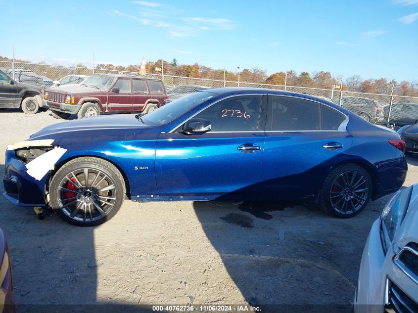 2019 Infiniti Q50 3.0T Red Sport 400 VIN: JN1FV7AR2KM830432 Lot: 40762736