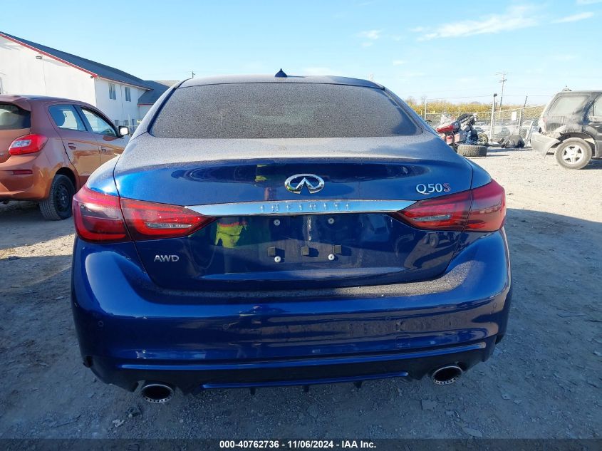 2019 Infiniti Q50 3.0T Red Sport 400 VIN: JN1FV7AR2KM830432 Lot: 40762736