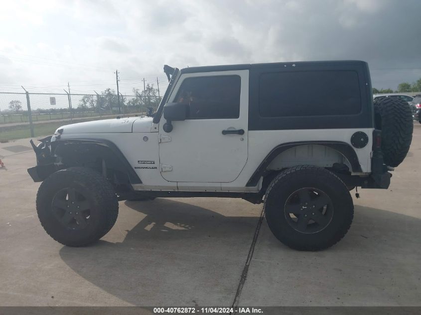 2013 Jeep Wrangler Sport VIN: 1C4GJWAGXDL670251 Lot: 40762872