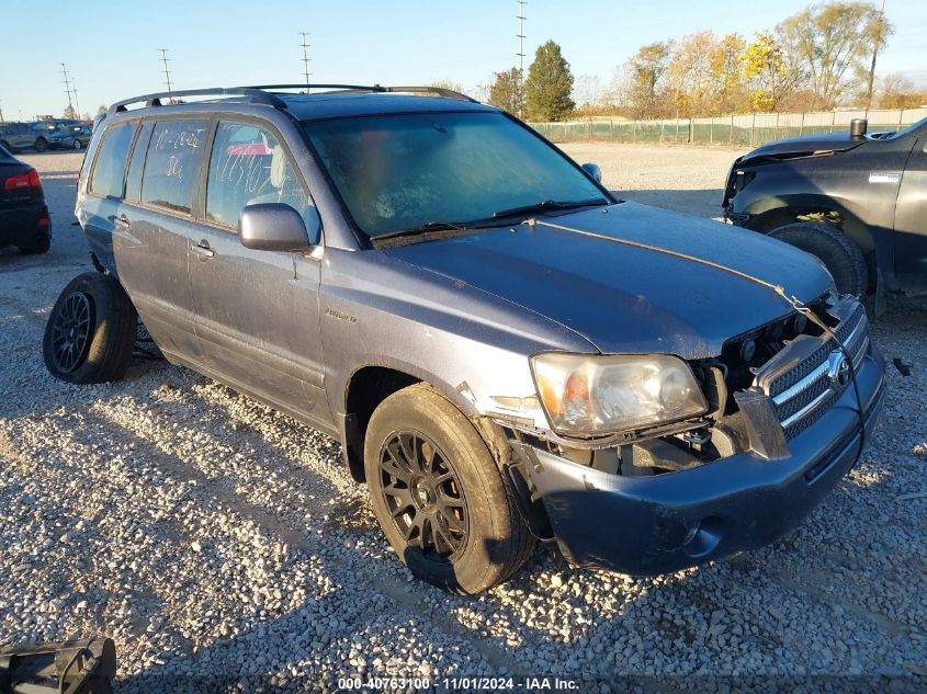 2006 Toyota Highlander Hybrid Limited V6 VIN: JTEEW21A960006004 Lot: 40763100